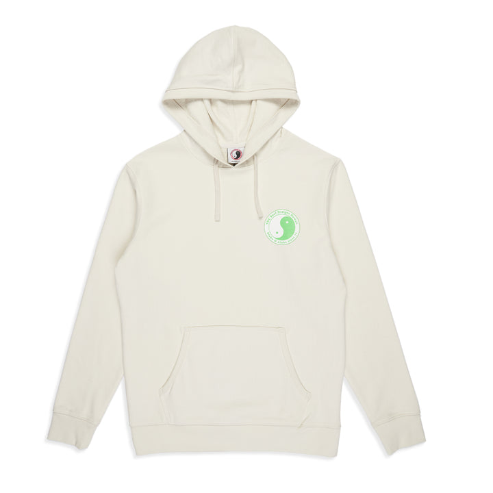 T&C Surf Designs Essential Hooded Fleece Off White Green Logo