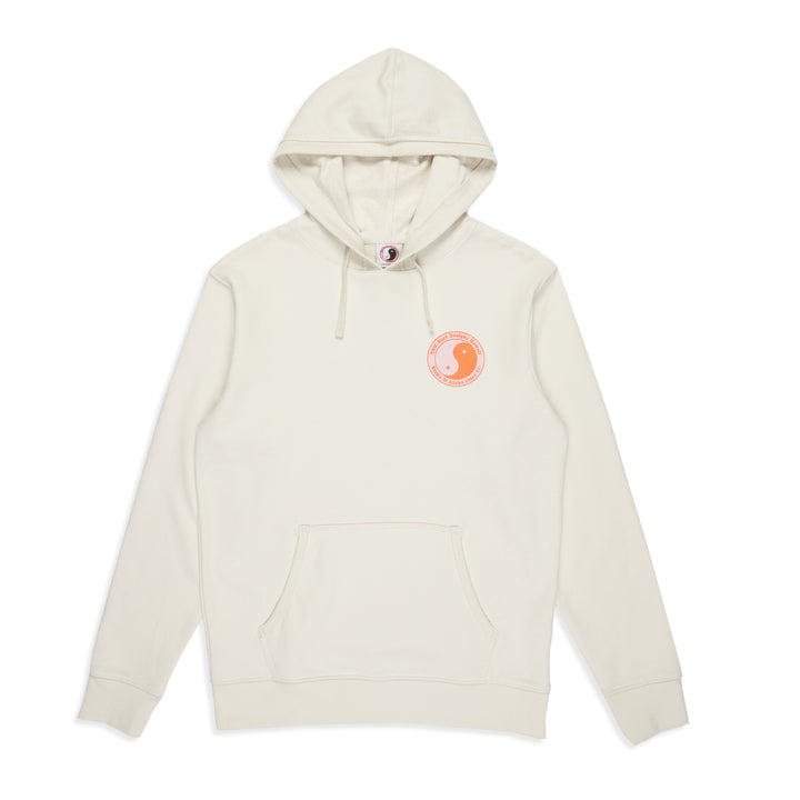 T&C Surf Designs Essential Hooded Fleece Off White Orange Logo