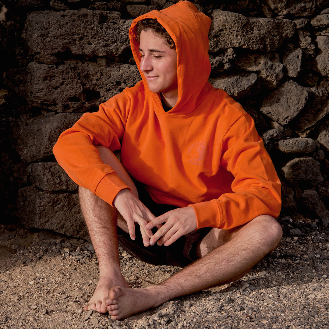 T&C Surf Designs YY Embossed Hooded Fleece - Tangerine