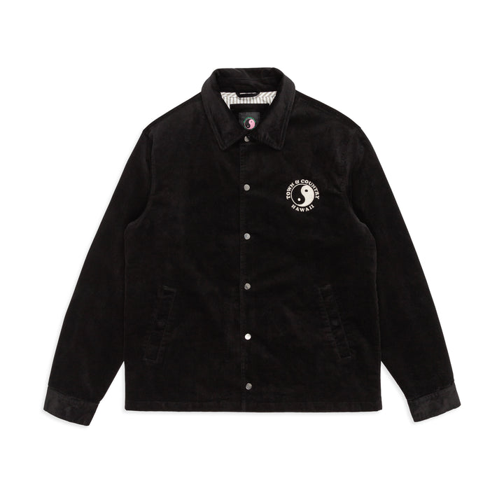 T&C Surf Designs Cord Coach Jacket - Washed Black