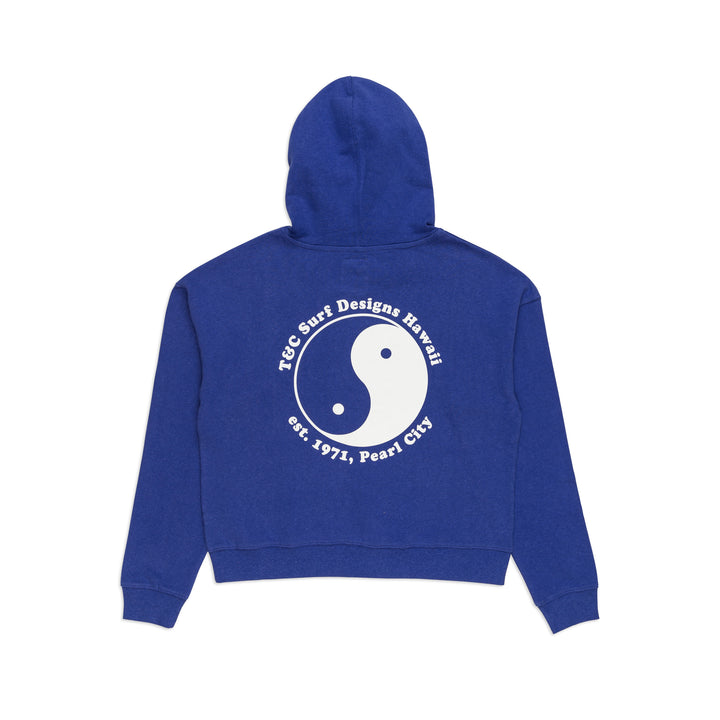 T&C Surf Designs Women OG Hooded Fleece- Porcelaine Blue